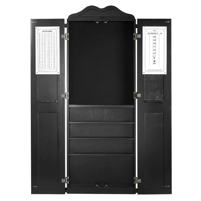 RAM Game Room Dart board Cabinet RAM Game Room Dartboard Cabinet Cue Holder - Black Model DCAB2 BLK