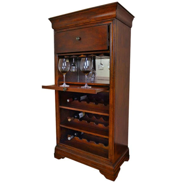 RAM Game Room Bars & Cabinets BRCB2 CN Bar Cabinet W/ Wine Rack - Chestnut