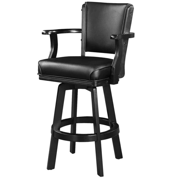 RAM Game Room BARSTOOL BSTL2 BLK Swivel Barstool With Arms-Black