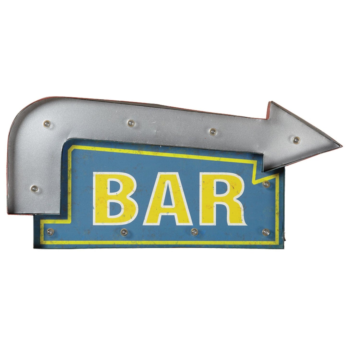 RAM Game Room Ram Game Room Metal Sign-Bar Arrow (Blue/Yellow)