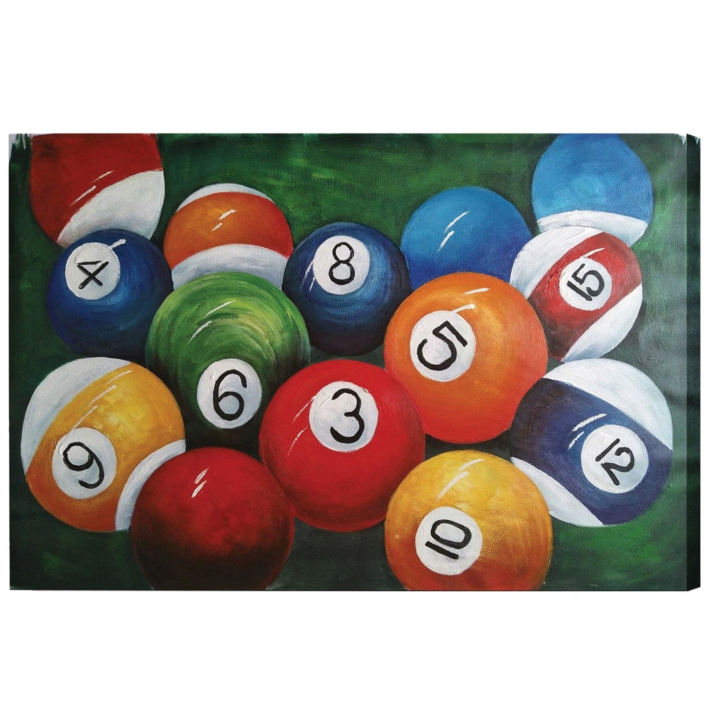 RAM Game Room Ram Game Room Oil Painting On Canvas - Billiard Balls Close Up