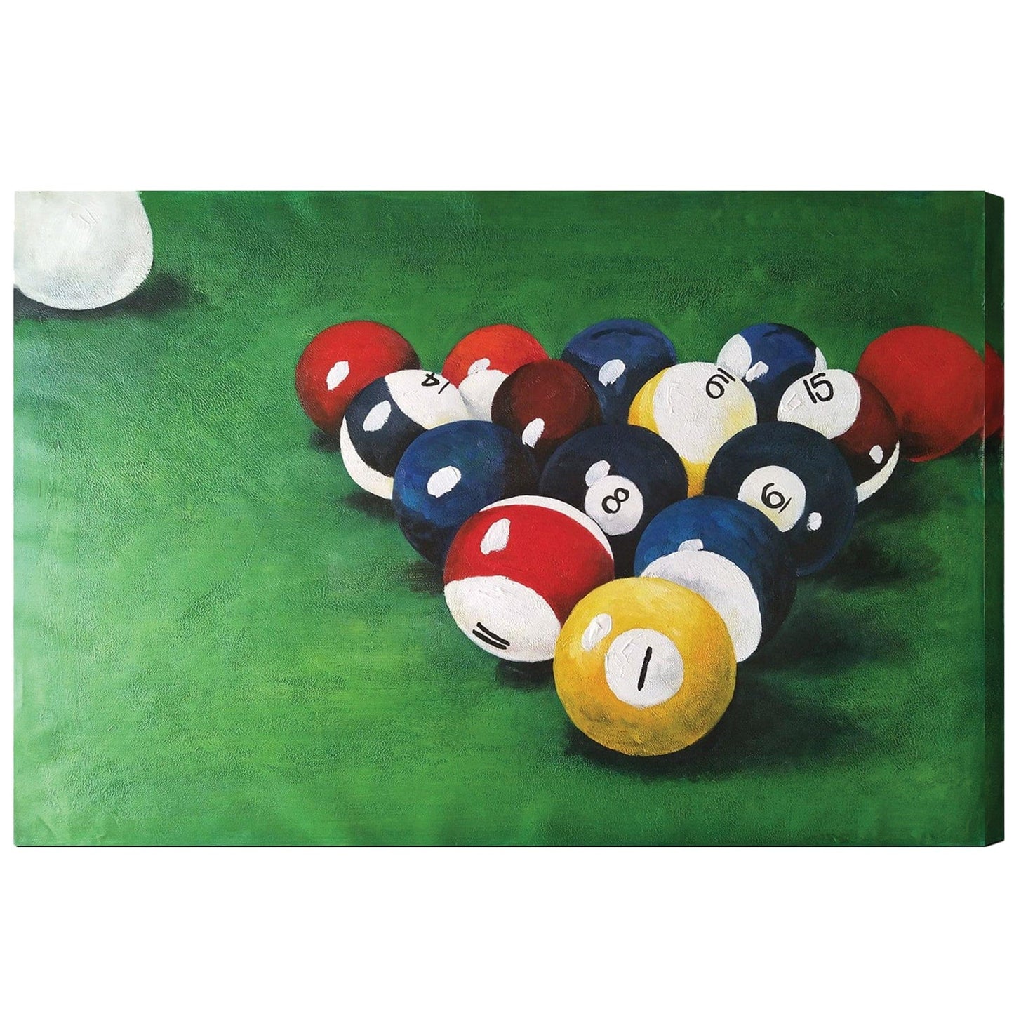 RAM Game Room Ram Game Room Oil Painting On Canvas - Racked Billiard Balls