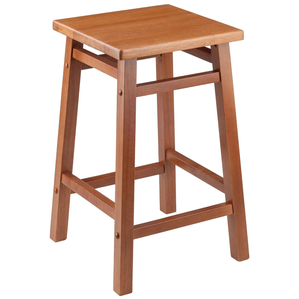WINSOME Stool Carter Square Seat Counter Stool, Teak