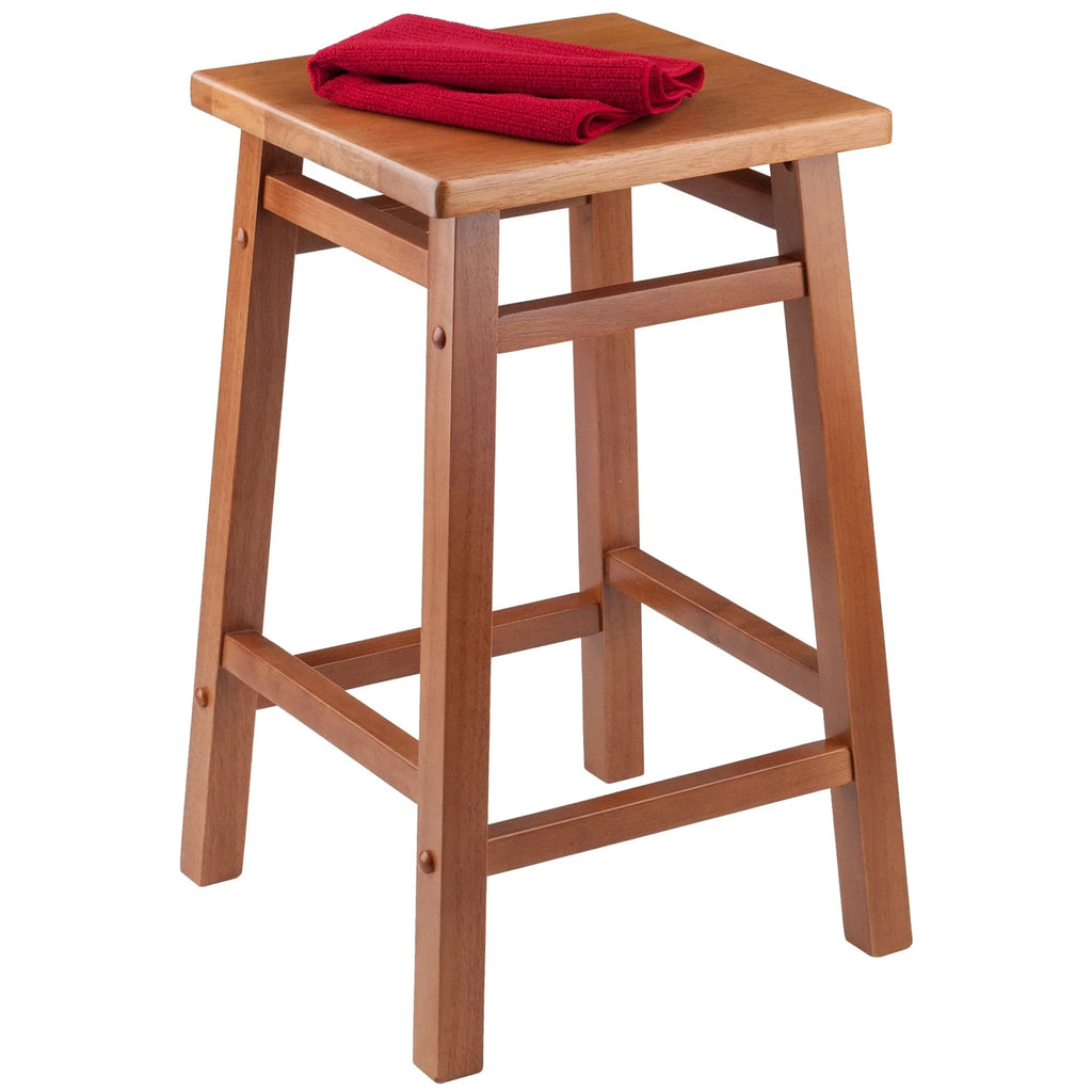 WINSOME Stool Carter Square Seat Counter Stool, Teak