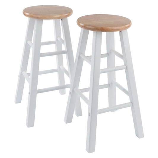 WINSOME Stool Element 2-Pc Counter Stool Set, Natural and White
