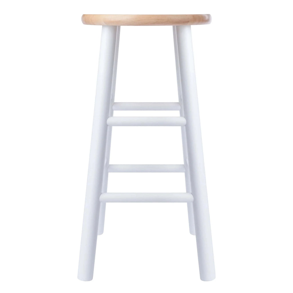 WINSOME Stool Huxton 2-Pc Counter Stool Set, Natural and White