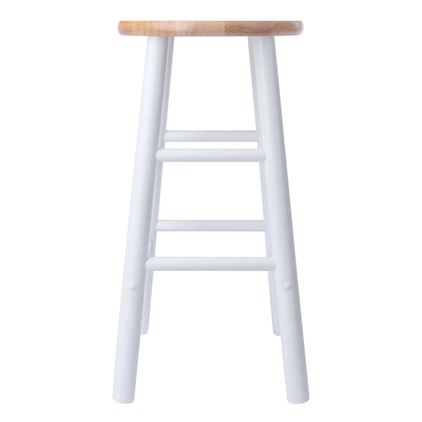 WINSOME Stool Huxton 2-Pc Counter Stool Set, Natural and White