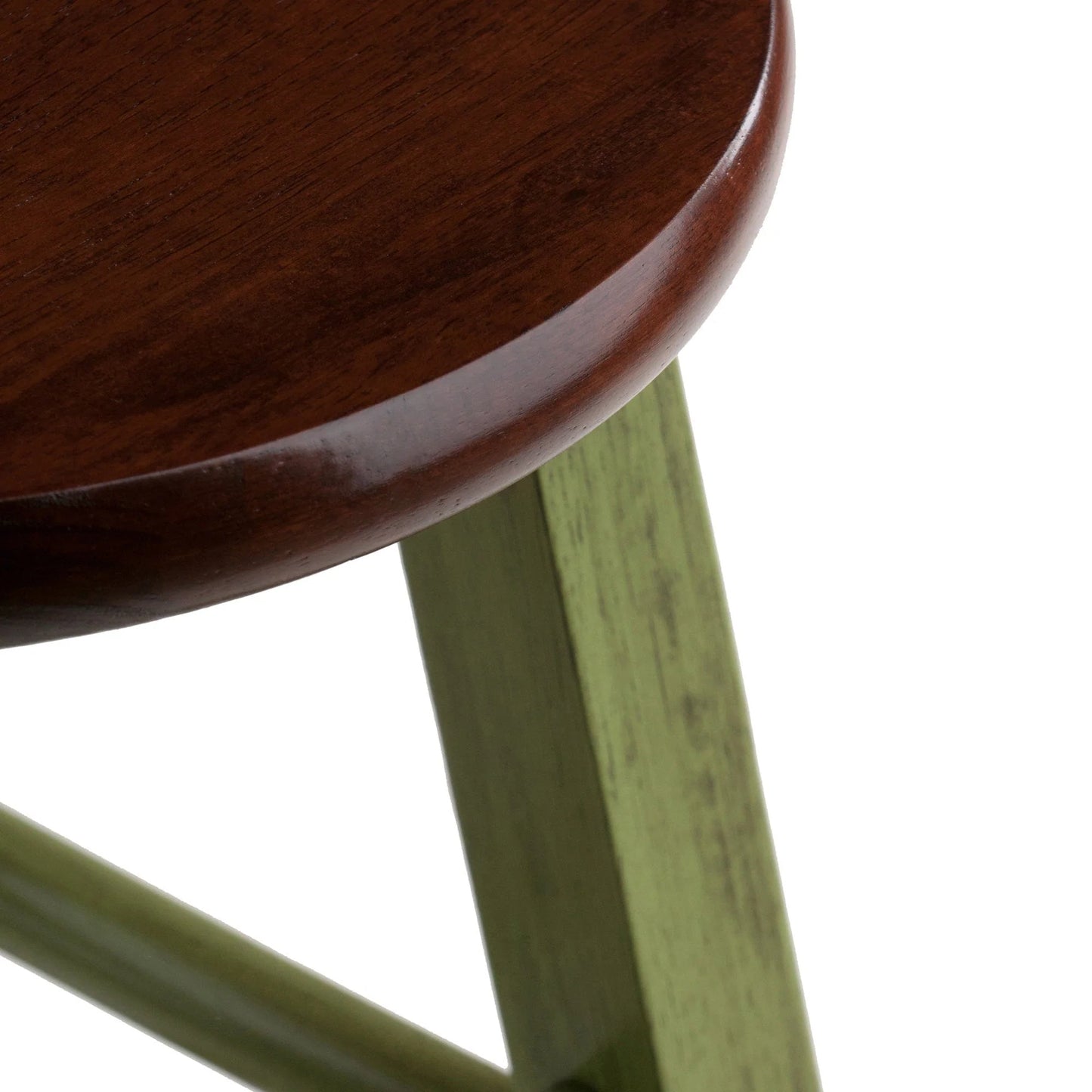 WINSOME Stool Ivy Bar Stool, Rustic Green and Walnut