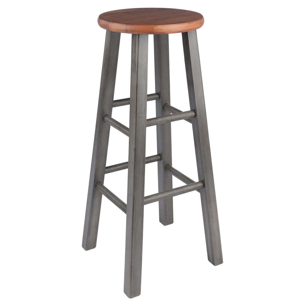 WINSOME Stool Ivy Bar Stool, Rustic Teak and Gray