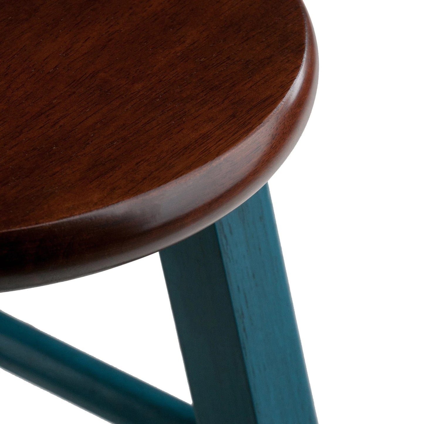WINSOME Stool Ivy Bar Stool, Rustic Teal and Walnut