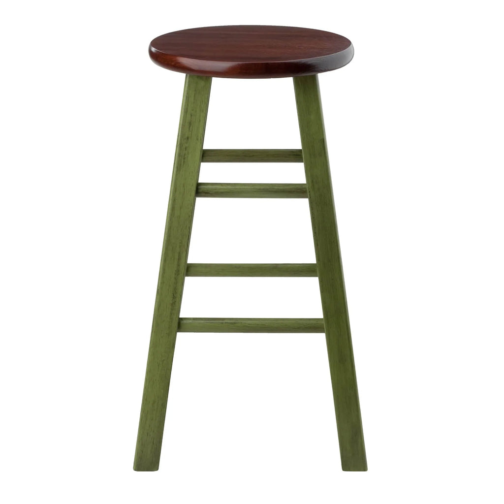 WINSOME Stool Ivy Counter Stool, Rustic Green and Walnut