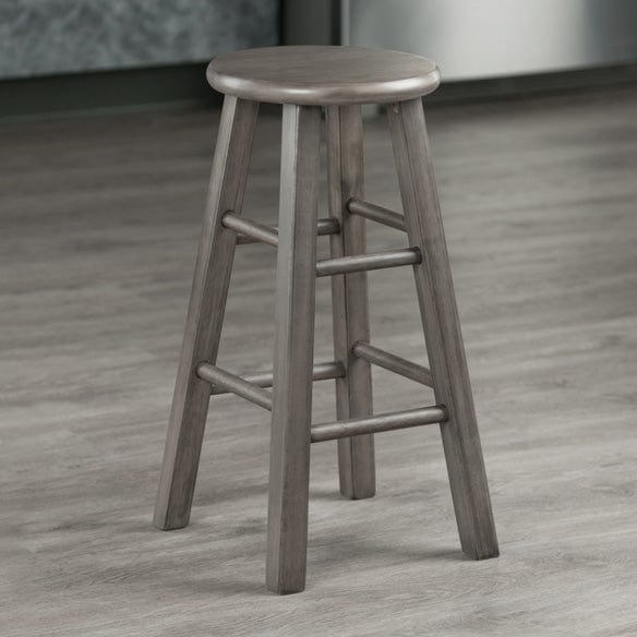 WINSOME Stool Ivy Square Leg Counter Stool, Rustic Oyster Gray