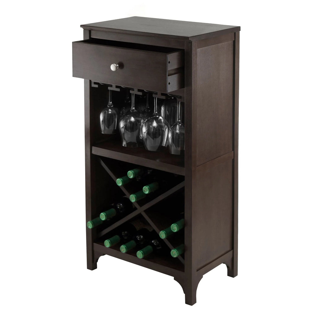 WINSOME Wine Storage Ancona Wine Cabinet, Espresso